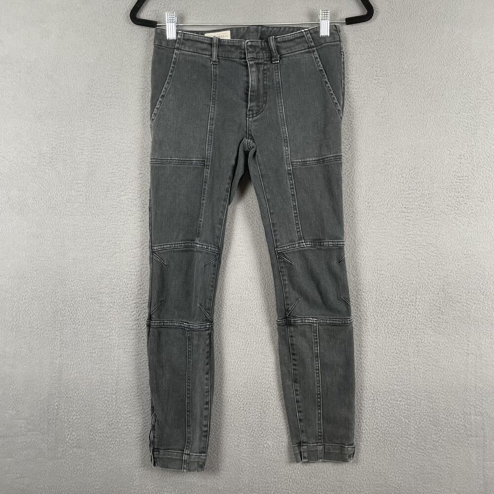 Nili Lotan Pants Womens 0 Moto Skinny Stretch Denim Made in USA Casual